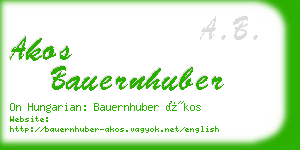 akos bauernhuber business card